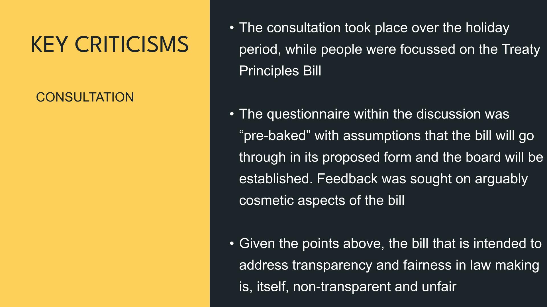 THE REGULATORY STANDARDS BILL SUBMISSIONS GUIDE SLIDE 1