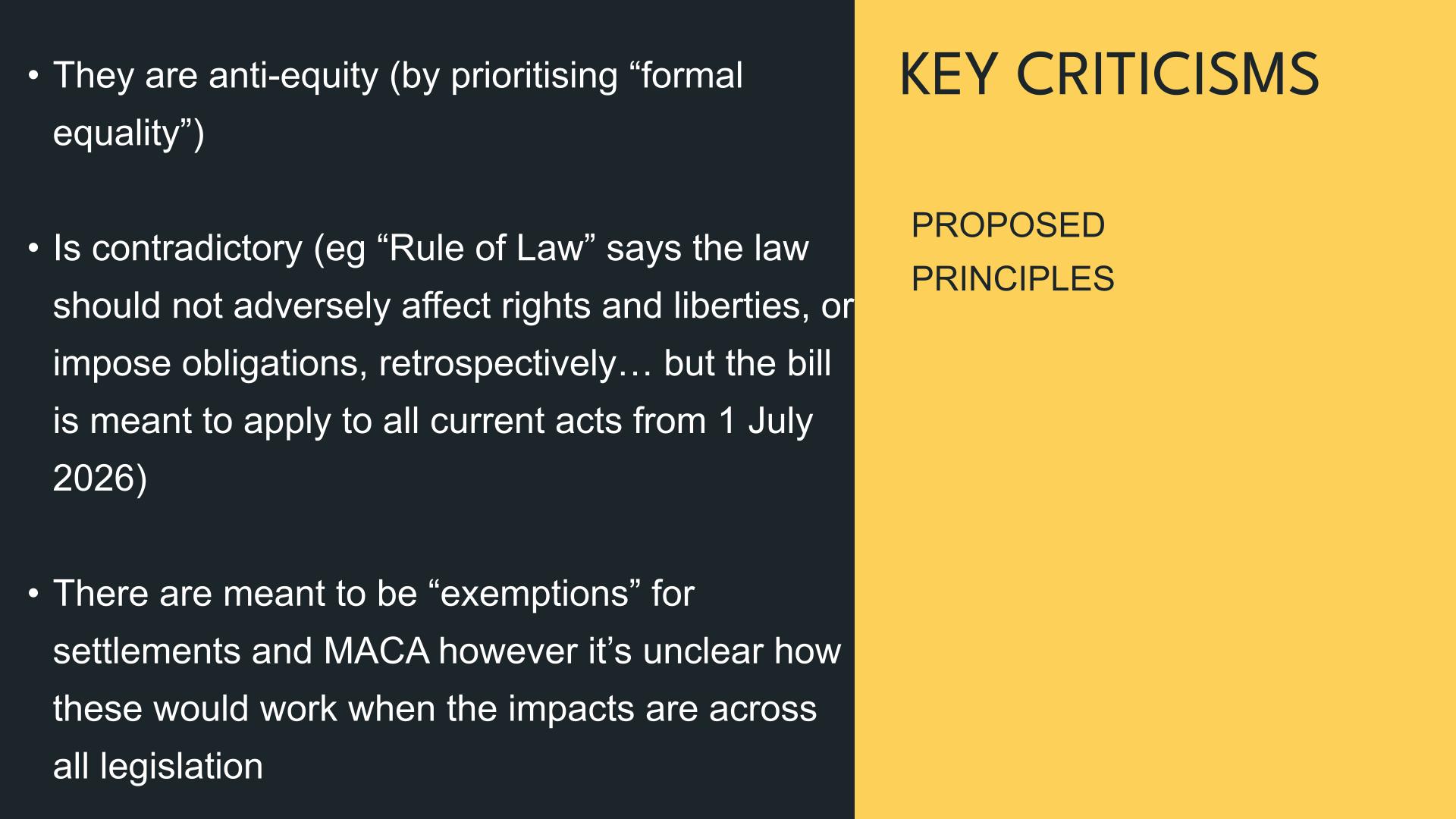 THE REGULATORY STANDARDS BILL SUBMISSIONS GUIDE SLIDE 1